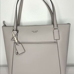 Kate Spade Cameron Pocket Tote WKRU5841 Taupe Grey